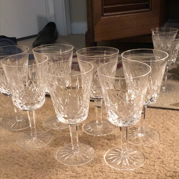 Waterford Lismore goblets. 40y anniversary 4L/4S - Picture 7 of 8